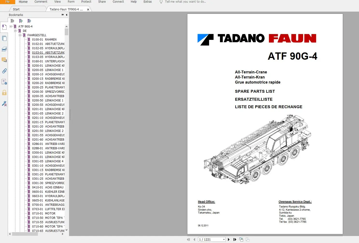 

Tadano Mobile Crane & Components Part Manual, Operator & Maintenance Manual, Service Manual 8.73GB DVD