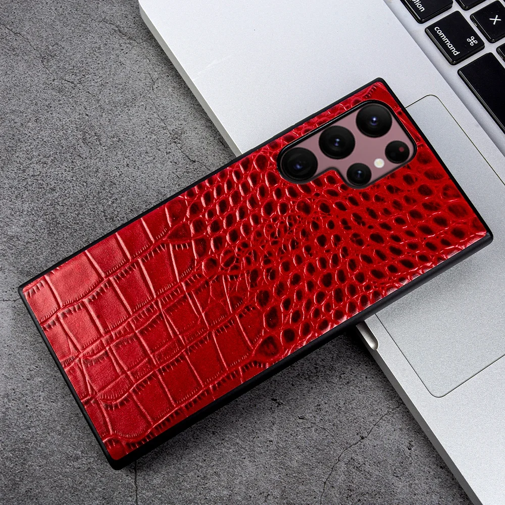 Handmade Genuine Leather Case for Samsung Galaxy S26 S25FE S24Ultra S23 S22 S20 Plus S21FE A53 A72 A71 Phone Cover Back Shell