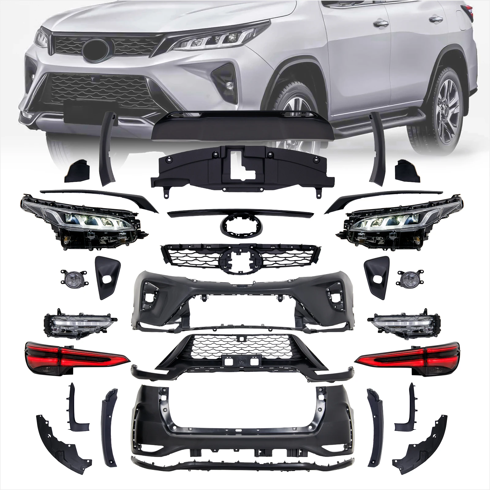 

Hot Selling Upgrade to Conversion Kits Bodykit for Fortuner Body Kit for toyota Fortuner
