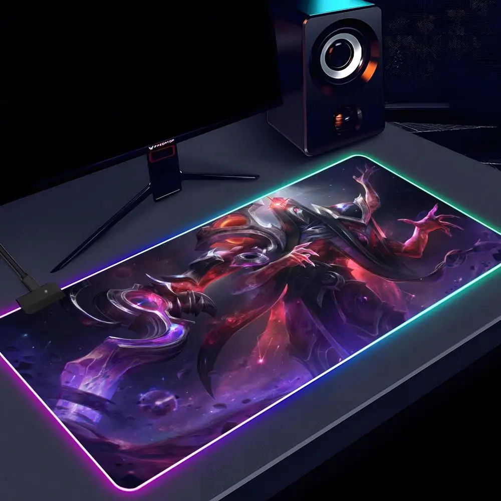 Game League of Legends Jhin Mouse Pad RGB luminous 900X400mm large table mat non-slip extra large game office mouse pad