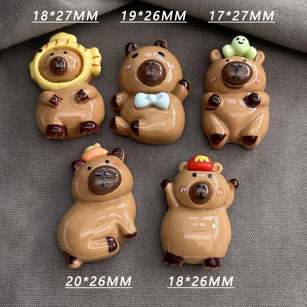 New Fashion Hole Shoe Charms DIY Resin Capybara Decoration Buckle for Shoe Charm Cute Animal Accessories Party Girls Boys Gift