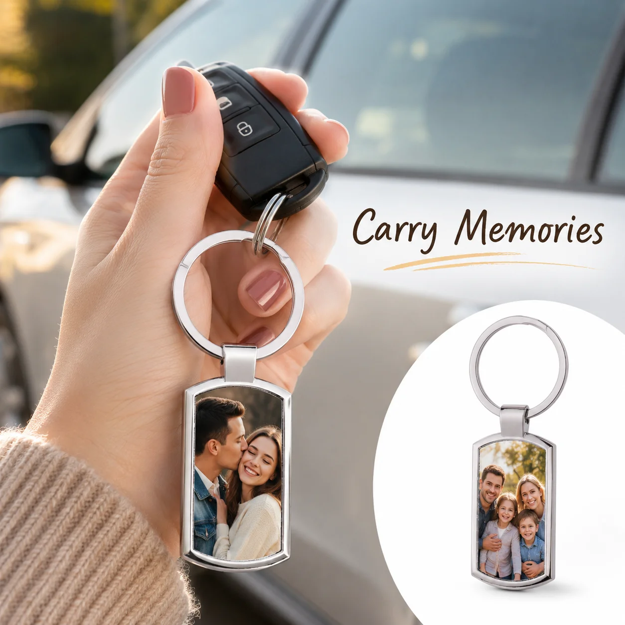 Personalized Photo Keychain Personalised Keyring Custom Picture DIY Keyring Graduation Gift Sister Friend Party Birthday Gift view 3
