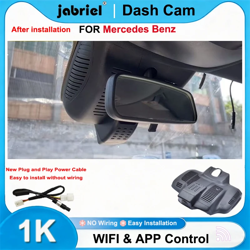 

Jabriel For Mercedes Benz E Class E220d E350d E400d E300 E450 E300e w214 w238 c238 2021 2022 1080P Wifi Plug and Play Dash Cam