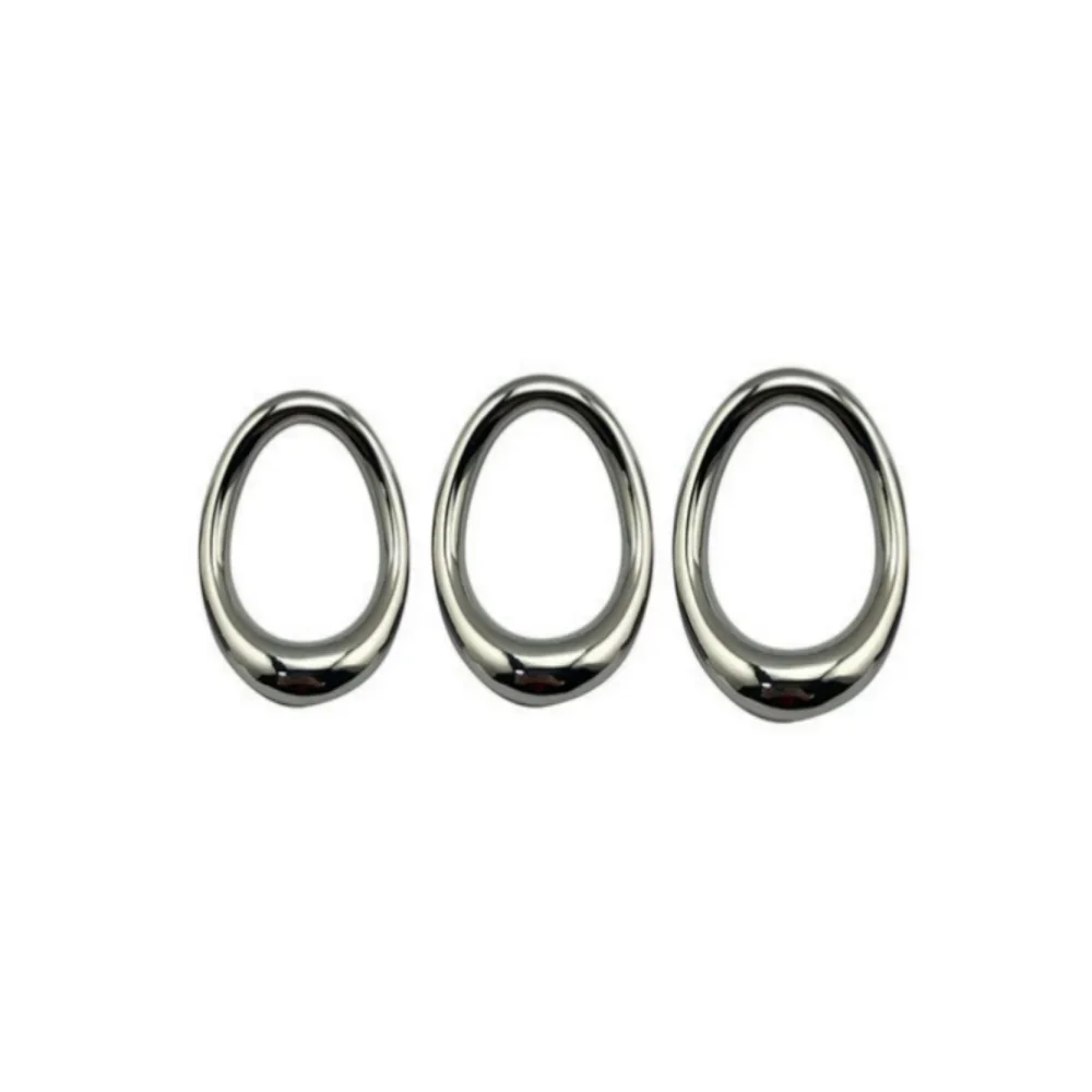 Stainless Steel Curved Lock Ring Metal Scrotum Stretcher Heavy Penis Bondage Cock Ring Male Delay Ejaculation Sex Toy for Men