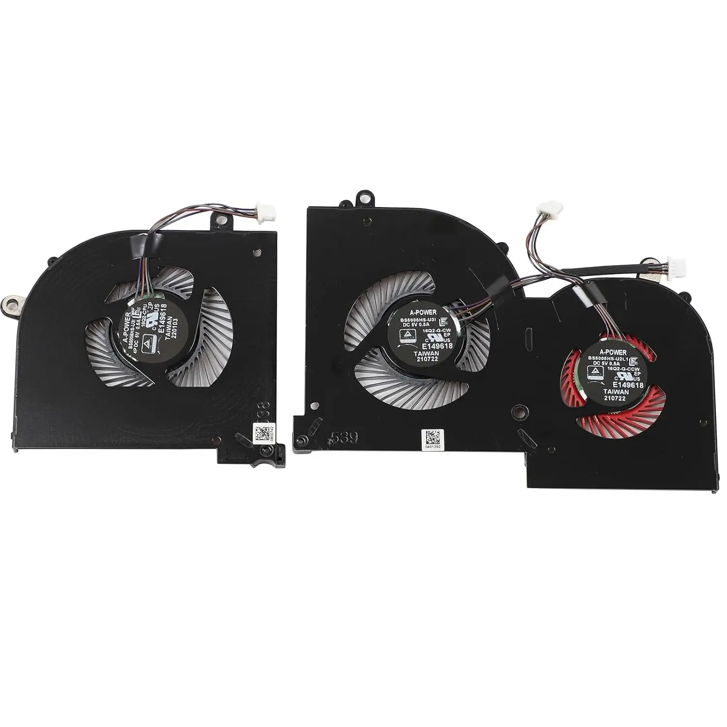 Cooling Fan Replacement for MSI GS65 Stealth WS65 P65 Creator MS-16Q1 MS-16Q2 MS-16Q3 Fan 16Q2-G-CW 16Q2-G-CCW 5V 0.5A