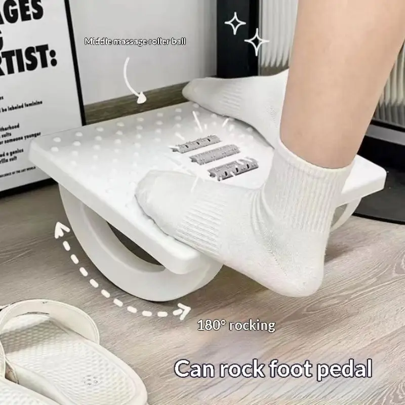 Ergonomic Portability Foot Rest Under Desk Footrest Foot Stool With Massage Rollers Non Slip Support Foot Rest For Home Office