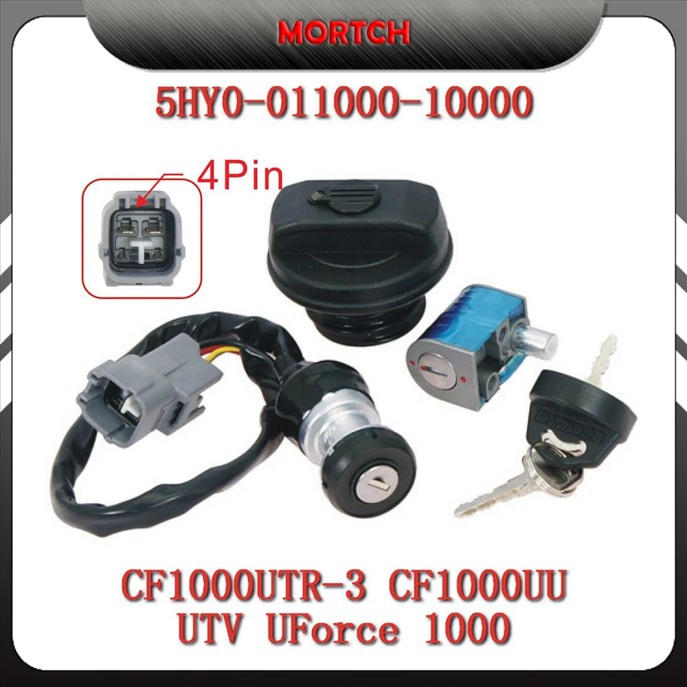 Ignition Switch Lock Assy With Keys 5HY0-011000-10000 Fit CFMoto UForce 1000 CF1000UU CF1000UTR-3 UTV Ignition Key Assembly