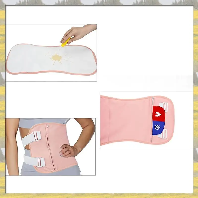 

Лидер продаж, регулируемый комплект касторового масла, многоразовые пакеты касторового масла для талии, шеи и груди, розовый