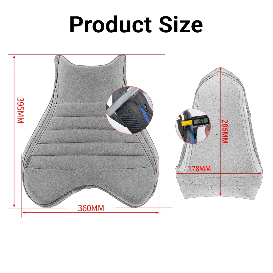 WOLFLINE Front Rear Double Seat Cushion for Yamaha YZF-R7 2021-2024 Rider Passenger Comfort Seat Set,Comfortable for Long Rides