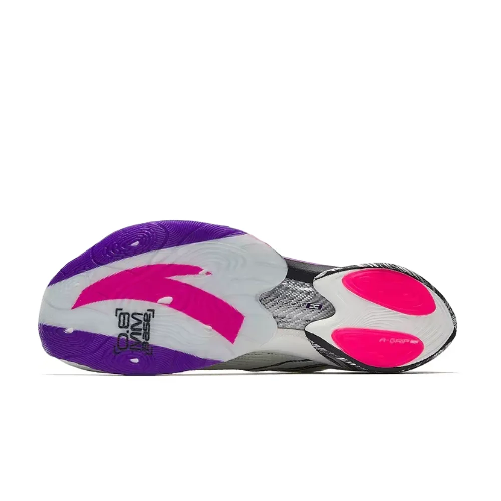 Anta C10 Pro: Stylish, Versatile, Comfortable, Non-Slip, Breathable Men's Running Shoes in White and Purple 112445574-6