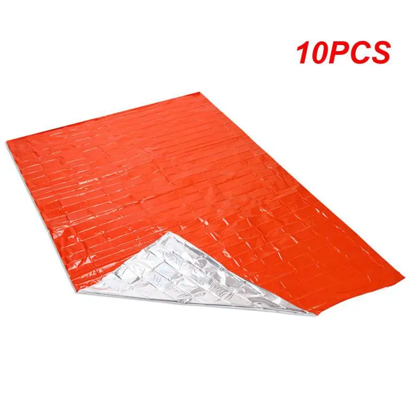 

10PCS Emergency Blanket Outdoor Survival First Aid Military Kit Windproof Waterproof Foil Thermal Blanket for Camping