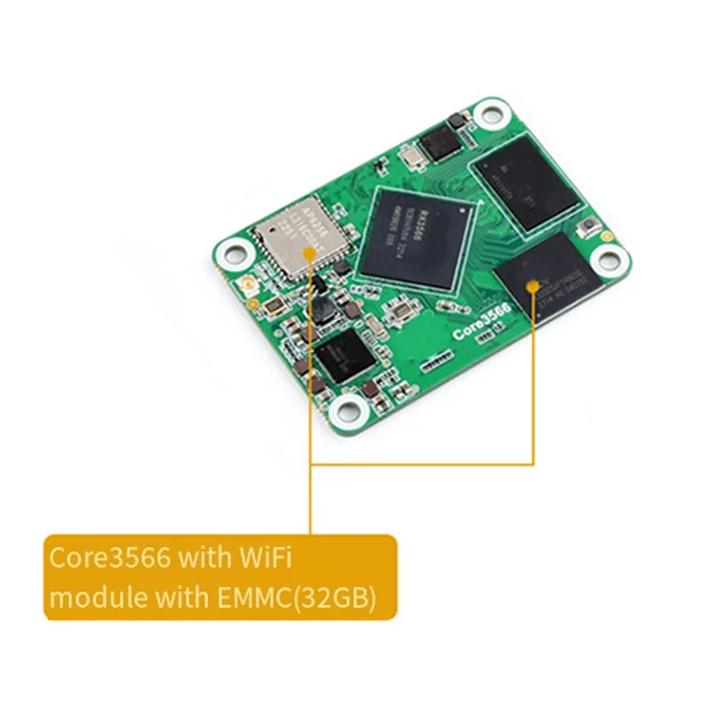 AAAEL-Core3566 Modulekit met Rockchip RK3566 Quad-Core Processor Hoogwaardige computer voor Raspberry Pi CM4 US PLUG