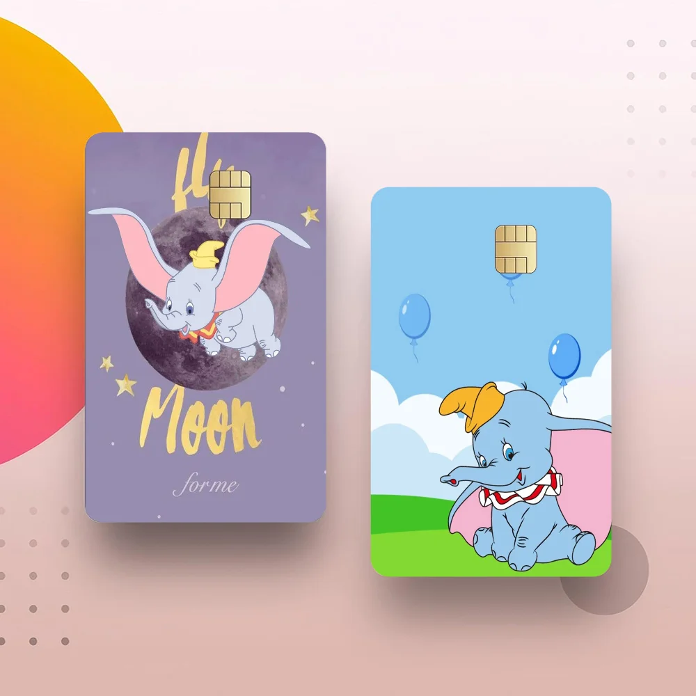 Nette Cartoon Dumbo Cartoon Kreditkarte Haut Aufkleber Für Bank Karte Bus Metro Karte Aufkleber Wasserdicht Frauen Geschenk