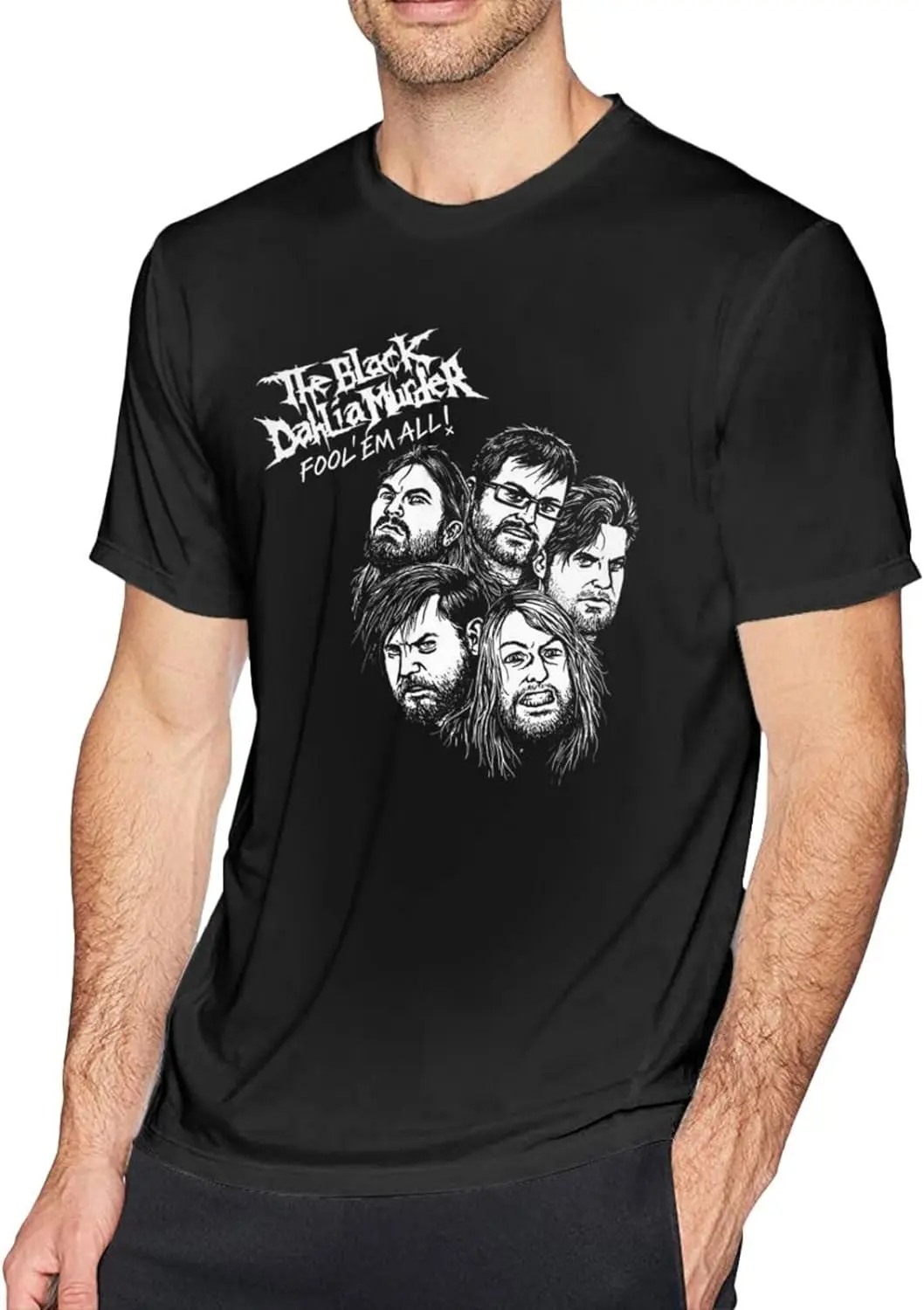 The Black Dahlia Murder Men's T-Shirt Cotton Crew Neck Short Sleeve Tshirt Hip Hop Shirt Casual Tee Black