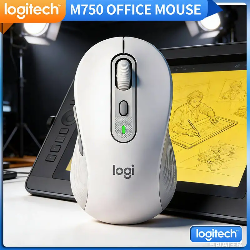 

Беспроводная офисная мышь M750 — синхронизация с 3 устройствами, 4000 DPI, мягкие ручки, 24 месяца автономной работы, совместимость с различными платформами