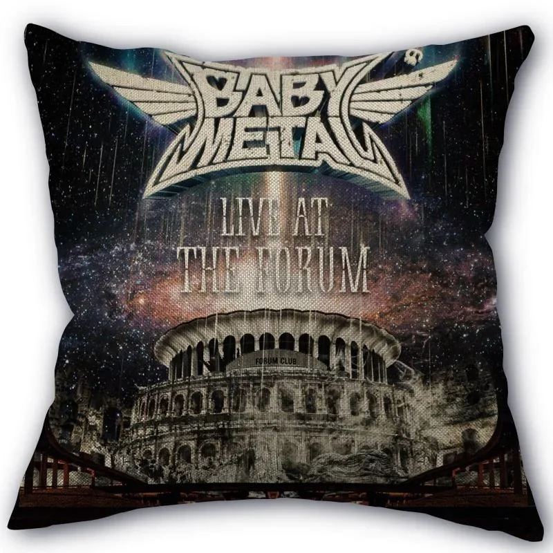 Nice Babymetal Pillowcase Cotton Linen Fabric Square Zipper Pillowcase 45X45cm Wedding Decorative Pillow Cover 11-17