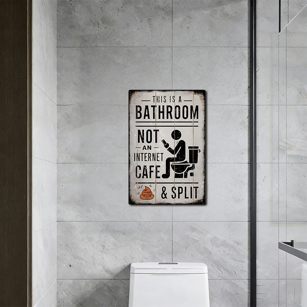 Funny Bathroom Signs Vintage Metal Sign This Is A Bathroom Not An Internet Cafe Quotes Wall Art Sign Bathroom Wall Decor