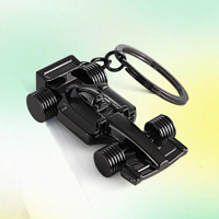 Simulation Mini Stereoscopic Sports Car F1 Metal Keychain Personalized Fashion Creative Both Men and Women Exquisite Beautiful