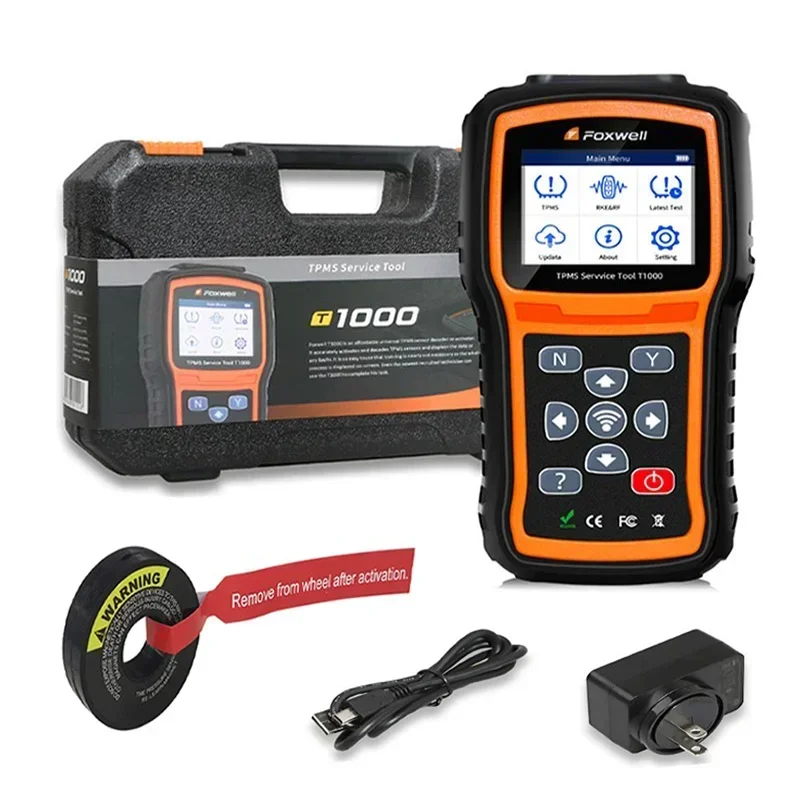 Foxwell T1000 TPMS Tool Magnet Sensors Programming Activate Check RF Key FOB Tire Pressure Monitoring System Auto Tester