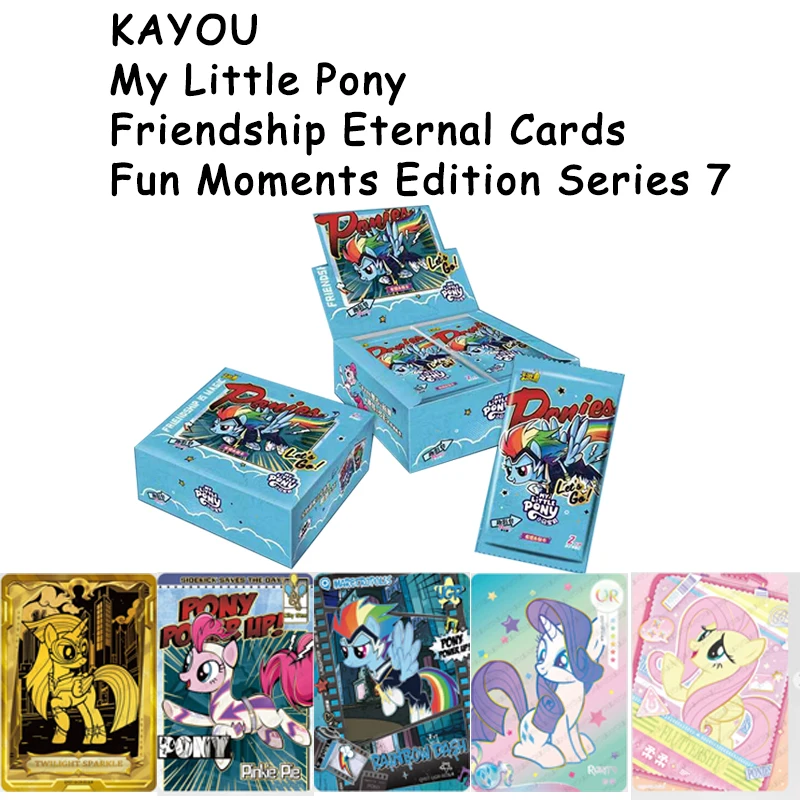 KAYOU Authentic My Little Pony Friendship Eternal Cards Fun Moments Edition Series 7 Game Collection Card Kids Toys Gift