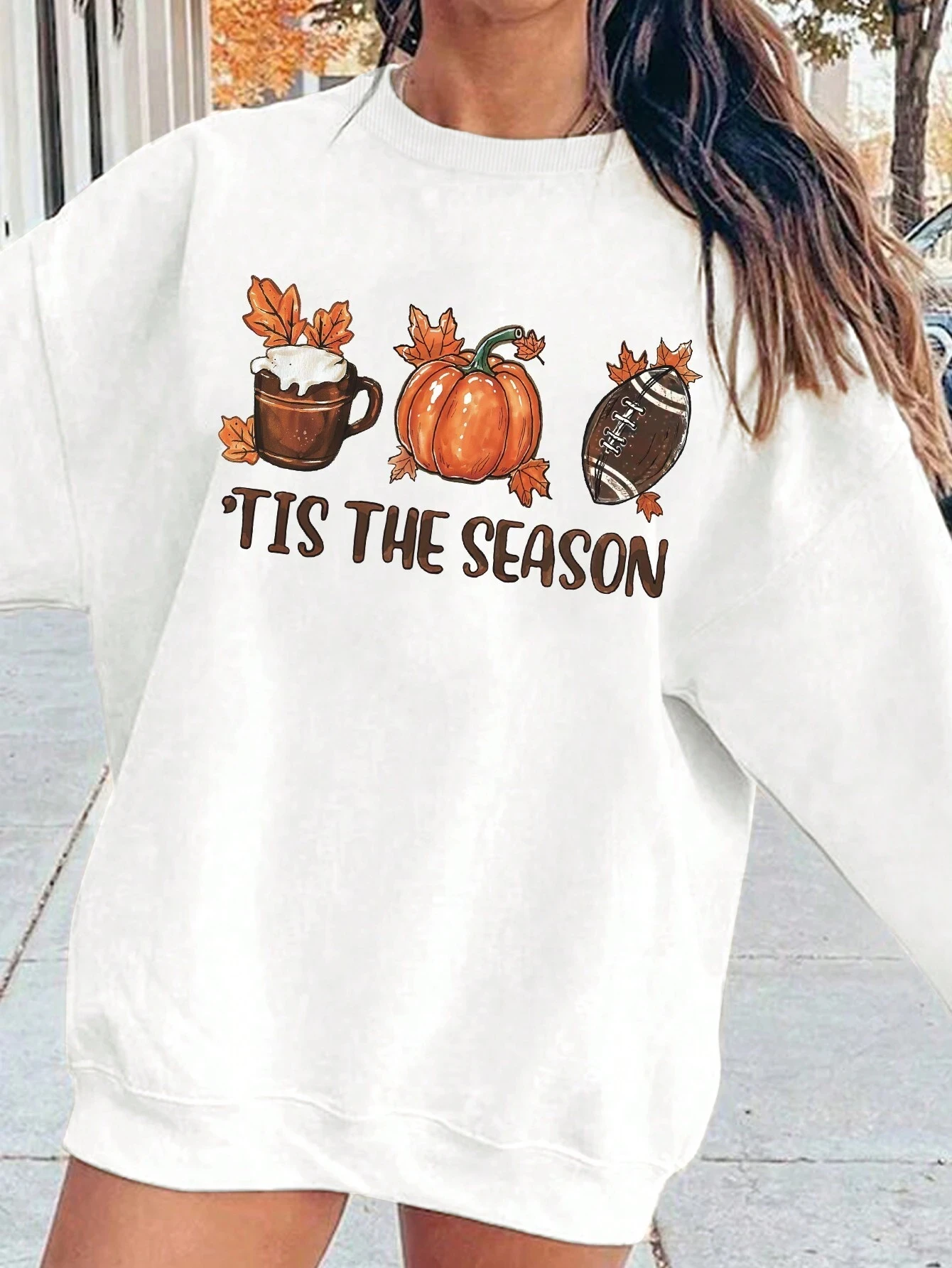 

Tis The Season Halloween Autumn Printing Hoodies Women Harajuku Casual Hoodie Fashion Oversize Hoody Autumn Warm Fleece Pullover