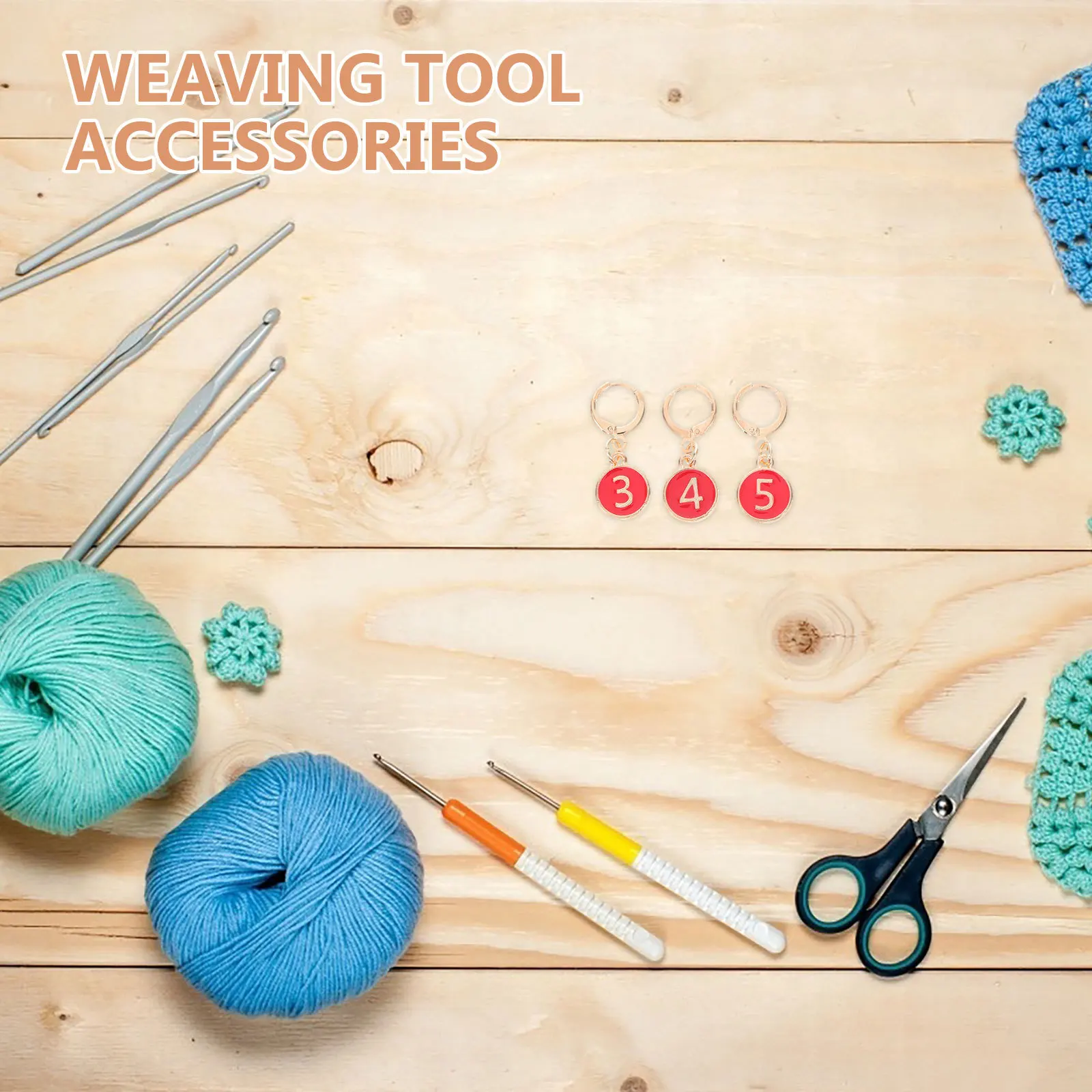 

1Set Small Round Alloy Knitting Row Counters Numbered Stitch Markers Crochet Stitch Counters Portable Storage Box