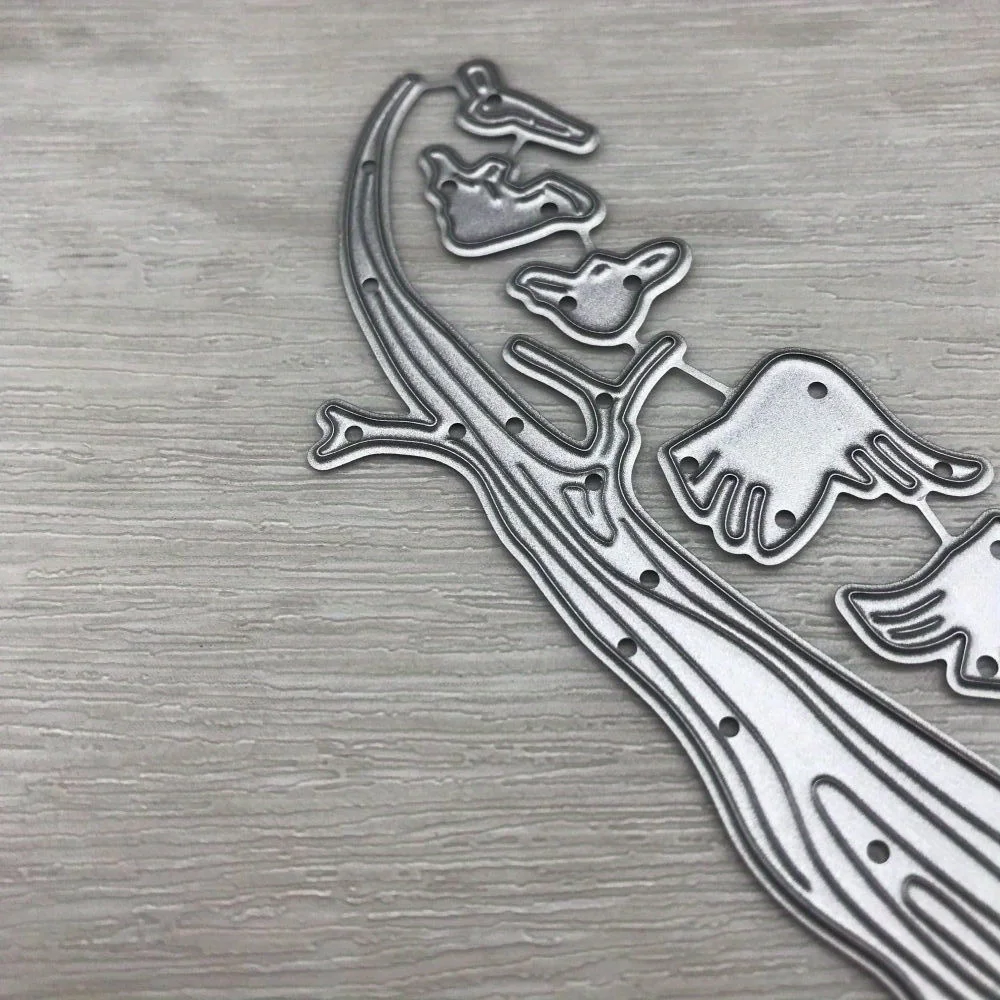 1 قطعة قوالب القطع المعدنية الجديدة قطع قالب شجرة الديكور قصاصات ورقية كرافت شفرة لكمة الإستنسل يموت #4