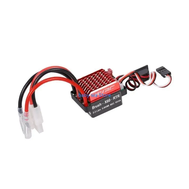 

60a stocked ESC Electric Speed ​​Controller 6V/2a Bec для 1/10 RC CAR TRX-4 D90 4WD Грузовик DIY Запасные части 4xbd