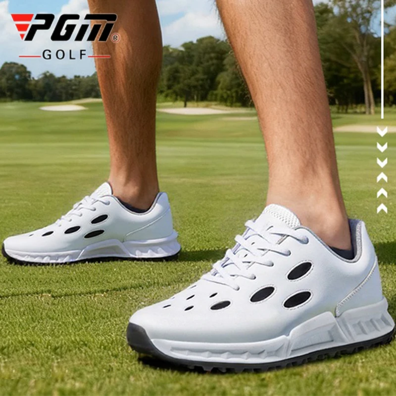 PGM Men Golf Sandals Summer Outdoor Breathable Hole Shoes Male Quick-dry Cushioned Sports Sneakers Anti-slip Footwear