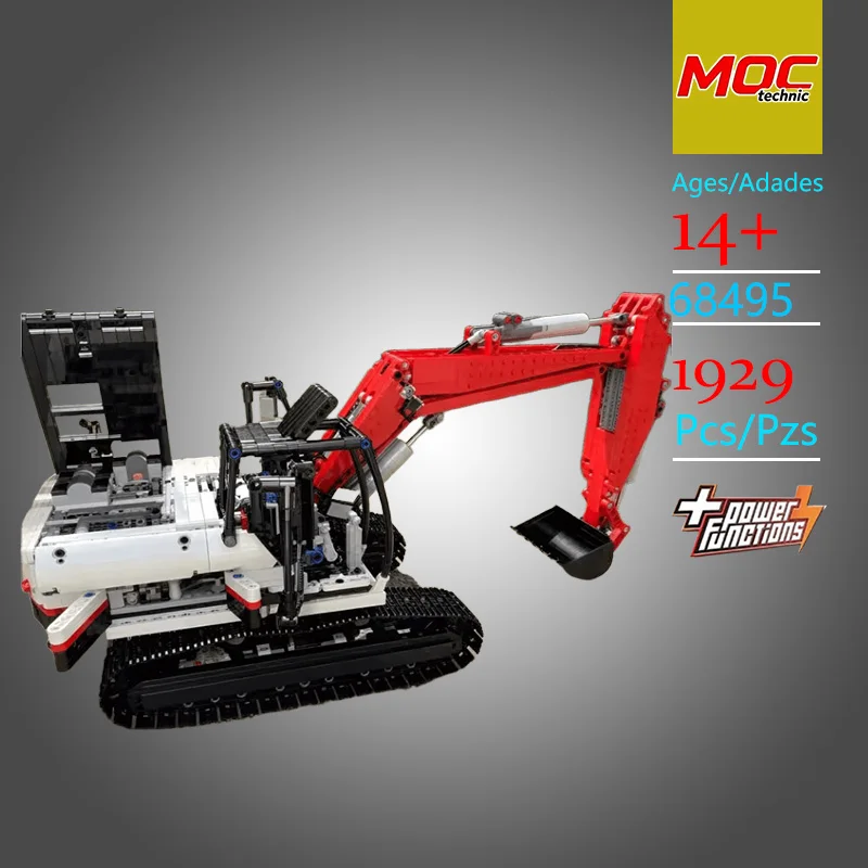 New Design MOC Engineering Excavator Building Block Model Trendy Educational Toys  Casual Building Game Top Choice Holiday Gift