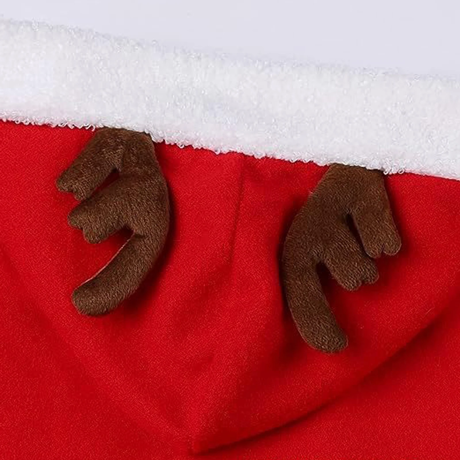 Disfraz de Navidad para niñas, bonito disfraz de reno con capucha, vestido de manga larga con cinturón para fiesta infantil, traje de Cosplay