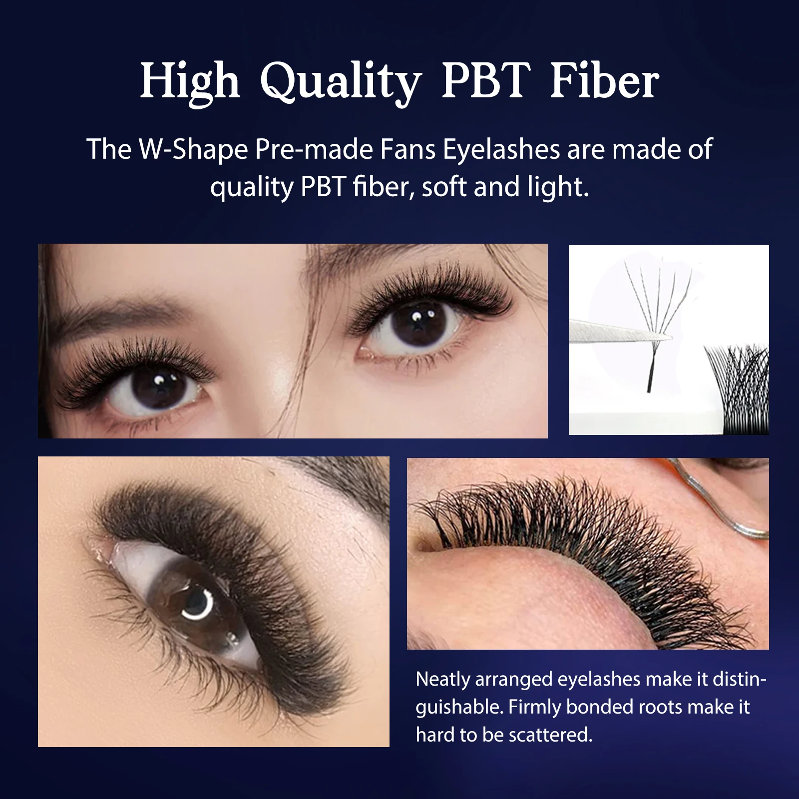 Gollee Nowe Rzęsy 5D W Czarne Gotowe Kępki Przedłużanie Rzęs Naturalne Miękkie Indywidualne Objętościowe Puszyste Sztuczne Rzęsy Narzędzia do Makijażu