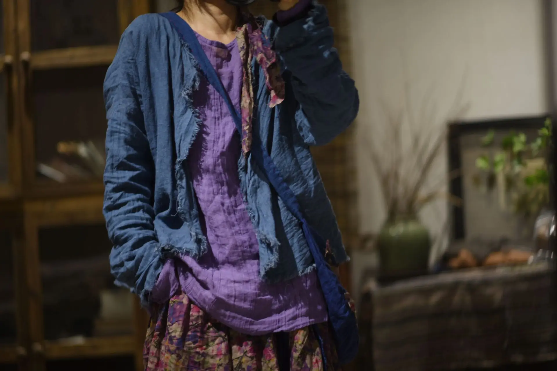 Women Loose Vintage Ripped Ramie Tops and Blusas Mujer De Moda 2024 Ladies Open Cardigans Outerwear Female Spring Summer Shirt