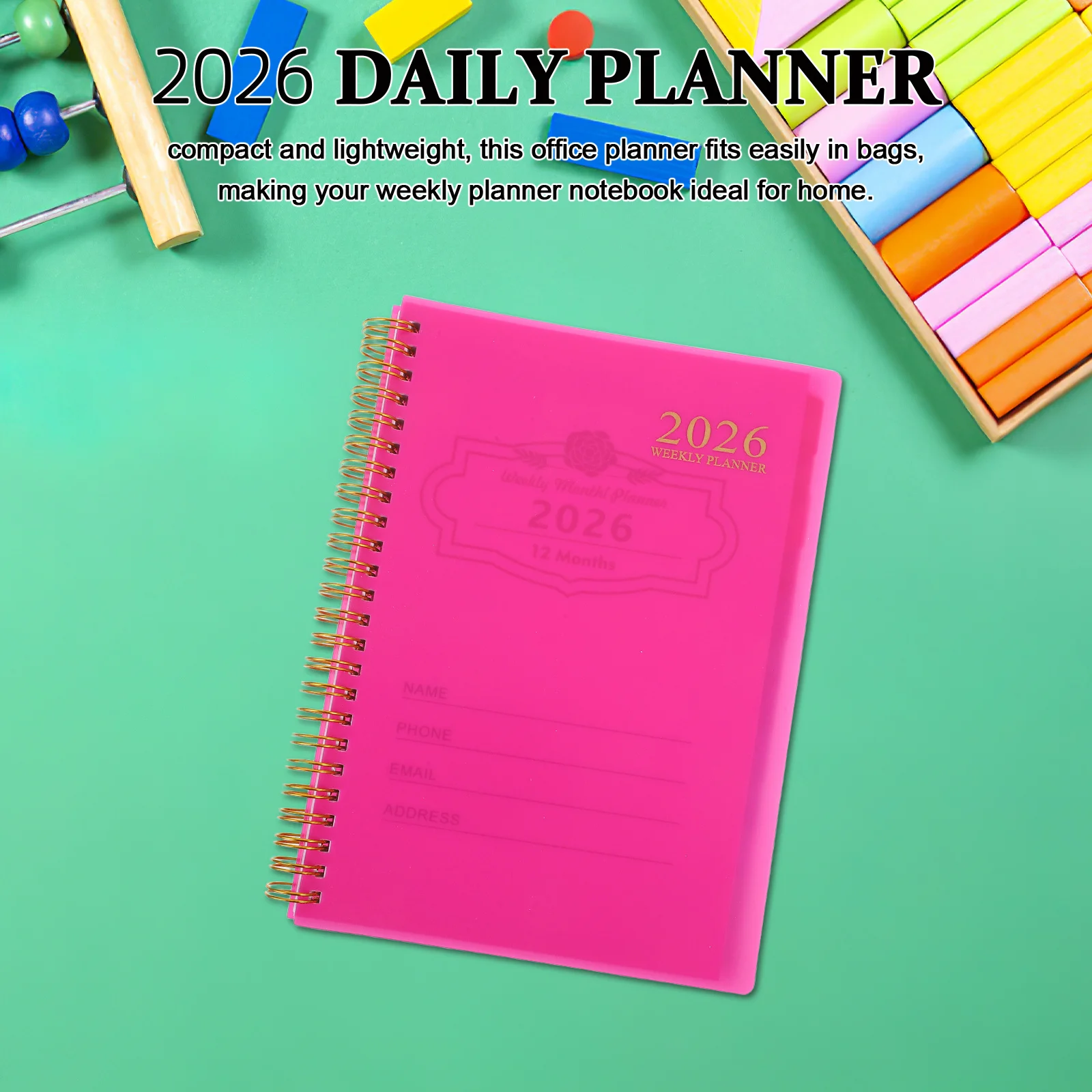 

Weekly Planner 2026 Monthly Calendar Notebook A5 Daily Organizer Portable Agenda Journal For Home Office