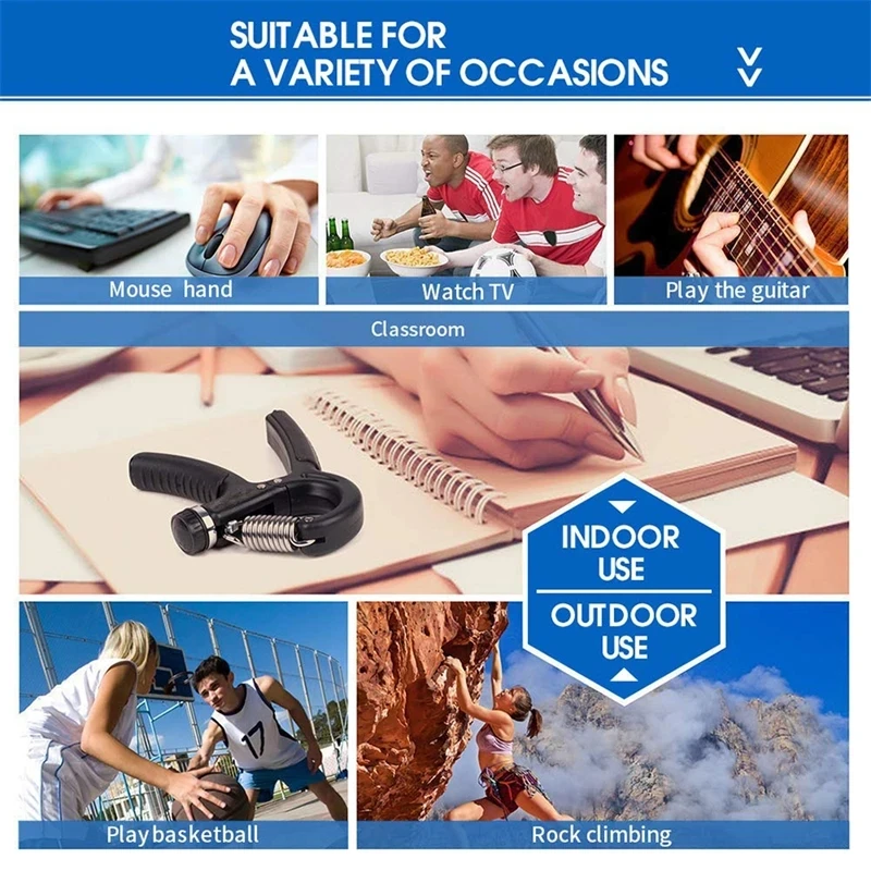 5-60/100 كجم قبضة قوة الصالة الرياضية المعصم المتوسع اليد المقوي قابل للتعديل الانتعاش العضلات اللياقة البدنية قوة اليد ممارسة