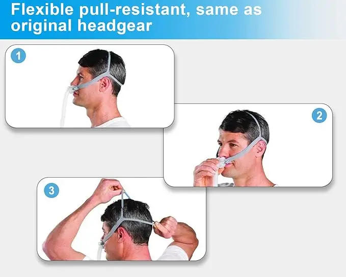 Replacement Headgear Compatible with P10 Nasal Pillow Mask Straps Included 4 Super Elastic Straps and 8 Adjustment Clips(4 Pack)