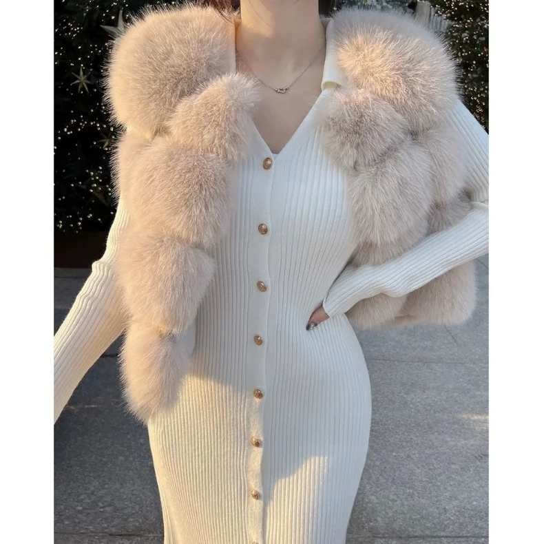 Women's Fashionable Soft  Fur Vest 2025 Winter New Style Versatile Elegant Quality Outerwear Top Casual Chic Style