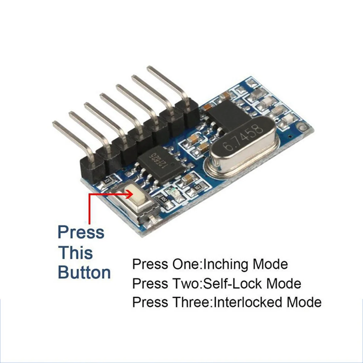 Modulo di ricezione di decodifica Wireless supereterodina 433 mhz ricevitore di decodifica di uscita a 4 canali per telecomandi 433 Mhz