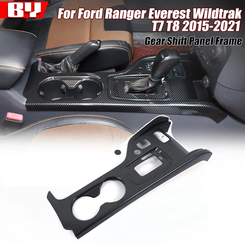 

For Ford Ranger Everest Wildtrak T7 T8 2015-2021 Accessories Car Interior Center Gear Shift Panel Frame Trim Protective