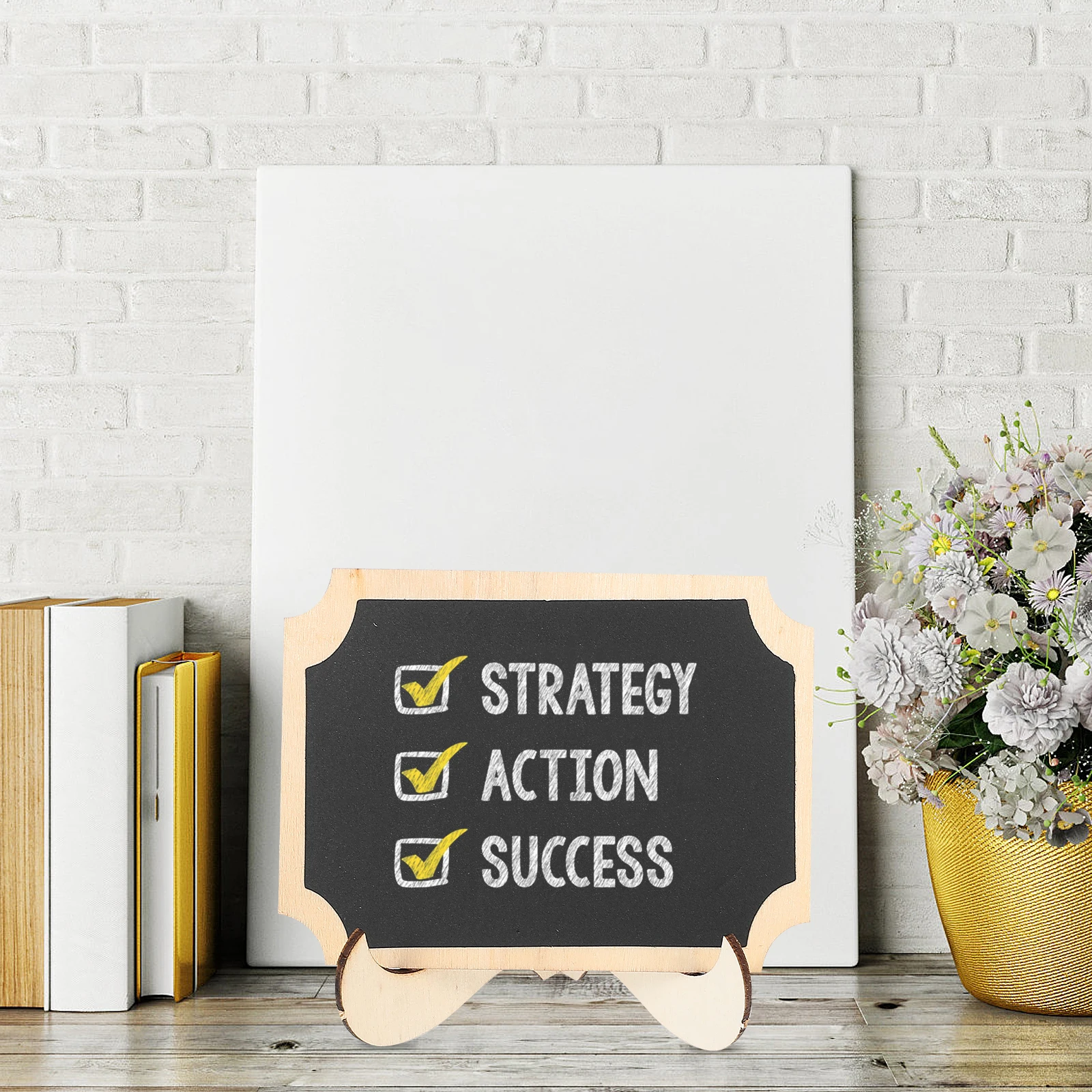 25 Pcs Chalkboard Sign Wooden Black Blackboard Tag Mini Suspending Display Memo Label