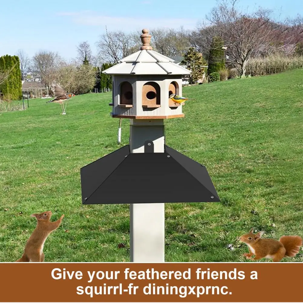 Metal Squirrel Baffle Squirrel Baffle for Bird Feeder Pole 17 Inch Metal Guard to Deter Squirrels Raccoons from Bird for Wooden