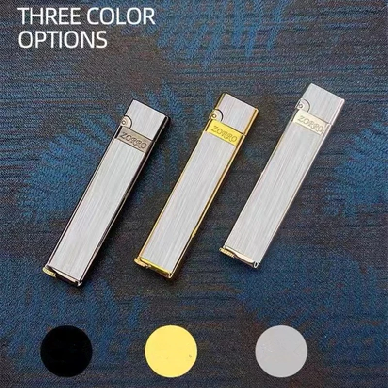 ZORRO High-end Kerosene Lighter Mini Metal Cigarette Lighter Windproof Lighter Portable Open Flame Lighter Gifts For Boyfriend