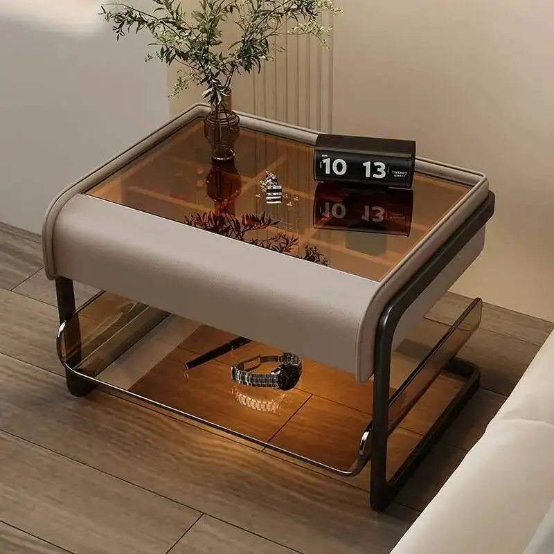 

Nordic Bedside Korean Smart Table Bedroom Charging Unique Trendy Nightstand Living Room Luxury Mesitas De Noche Office Furniture