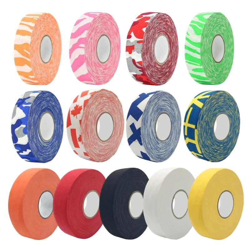 

1 Roll of 2.5cmx25m Hockey Tape, Sports Ice Hockey Grip Tape Cloth Ice Hockey Tape for Badminton Grips