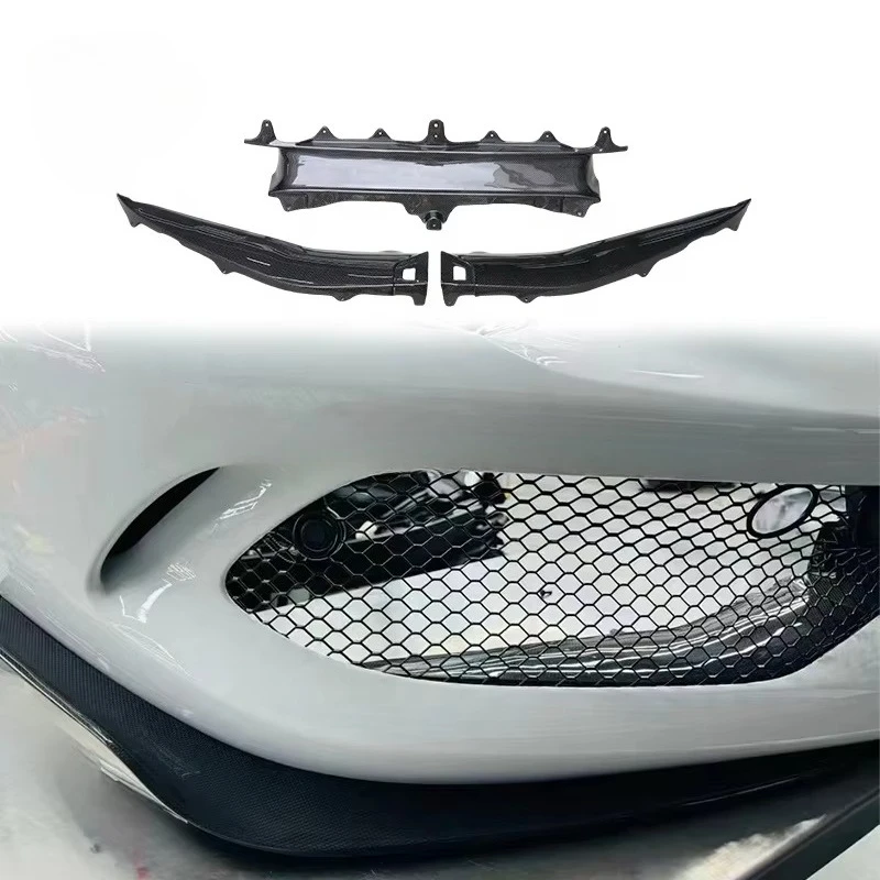 for OEM Style Carbon Fiber Front Bumper Lip Spoiler for Ferrari 296 GTB Protection Guard Air Deflector Accessories