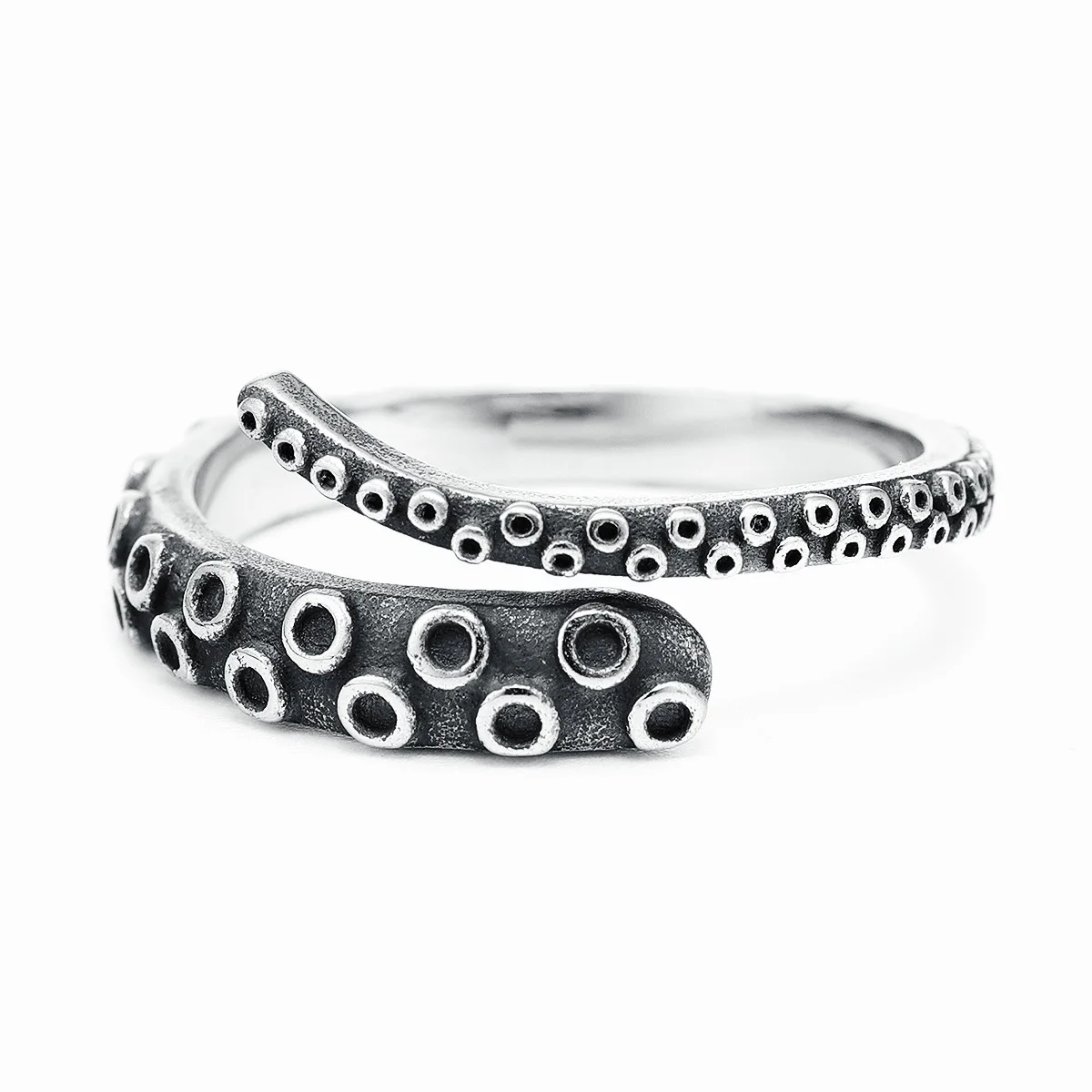 

Octopus Tentacles Rings Simple Trendy 316L Stainless Steel Antenna Ring Rap Hip Hop for Friend Couple Jewelry Unisex Best Gift