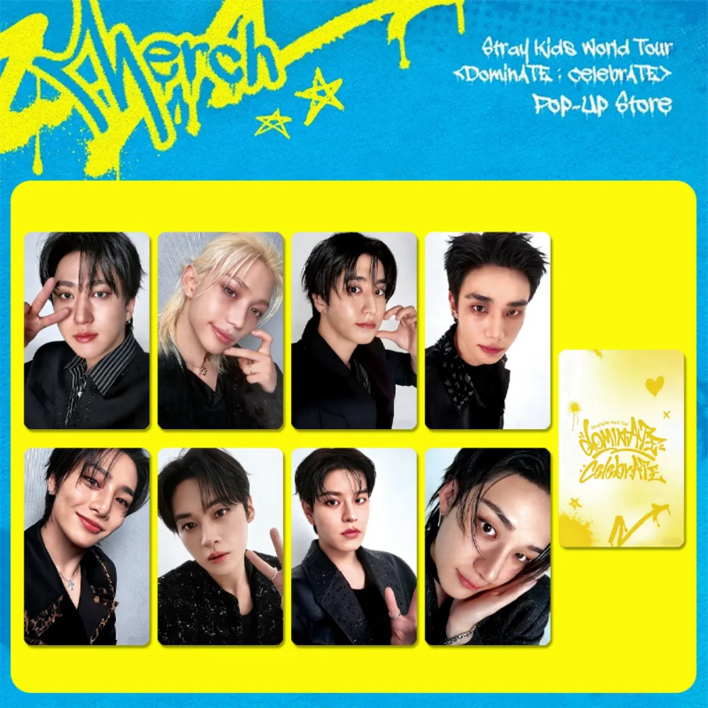 8 SZT. StrayKids DO IT KPOP Nowy Album Hwang Hyun Jin Kolekcja Zdjęć dla Fanów Celebrytów LOMO Carter Dianka Karta Szczęścia Prezent