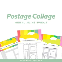2025 New Window Frame Postage Collage Mini Slimline Blocks Cutting Dies and Stencil For Making Greeting Card Scrapbooking Crafts