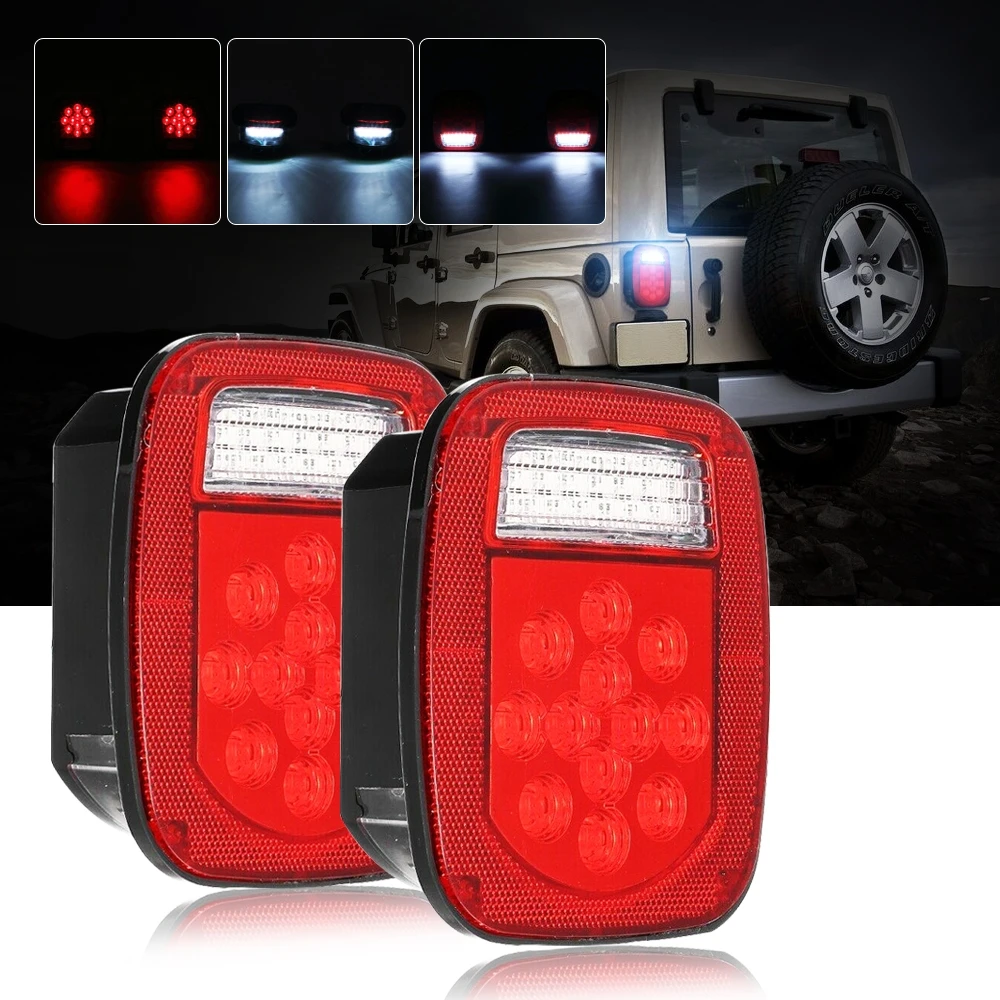 

2pcs 39 LED Tail Lights Stop Reverse Rear Brake Turn Light Waterproof Lamp for Jeep Wrangler TJ CJ 76-06