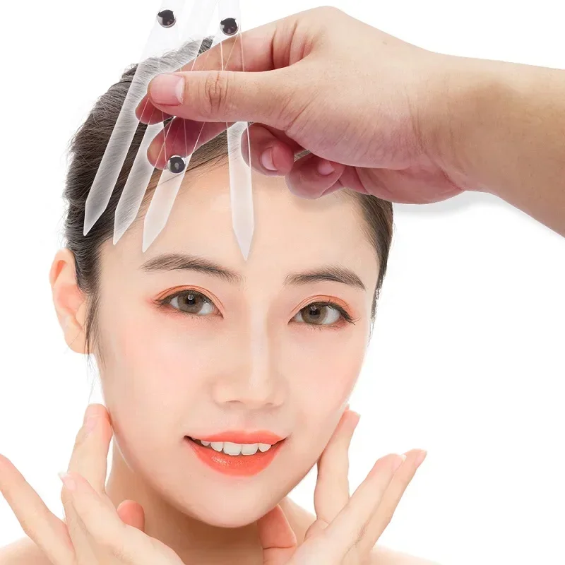 

Acrylic Triangle Eyebrow Measurement Ruler Permanent Makeup Stencil Golden Ratio Caliper Makeup Tools
